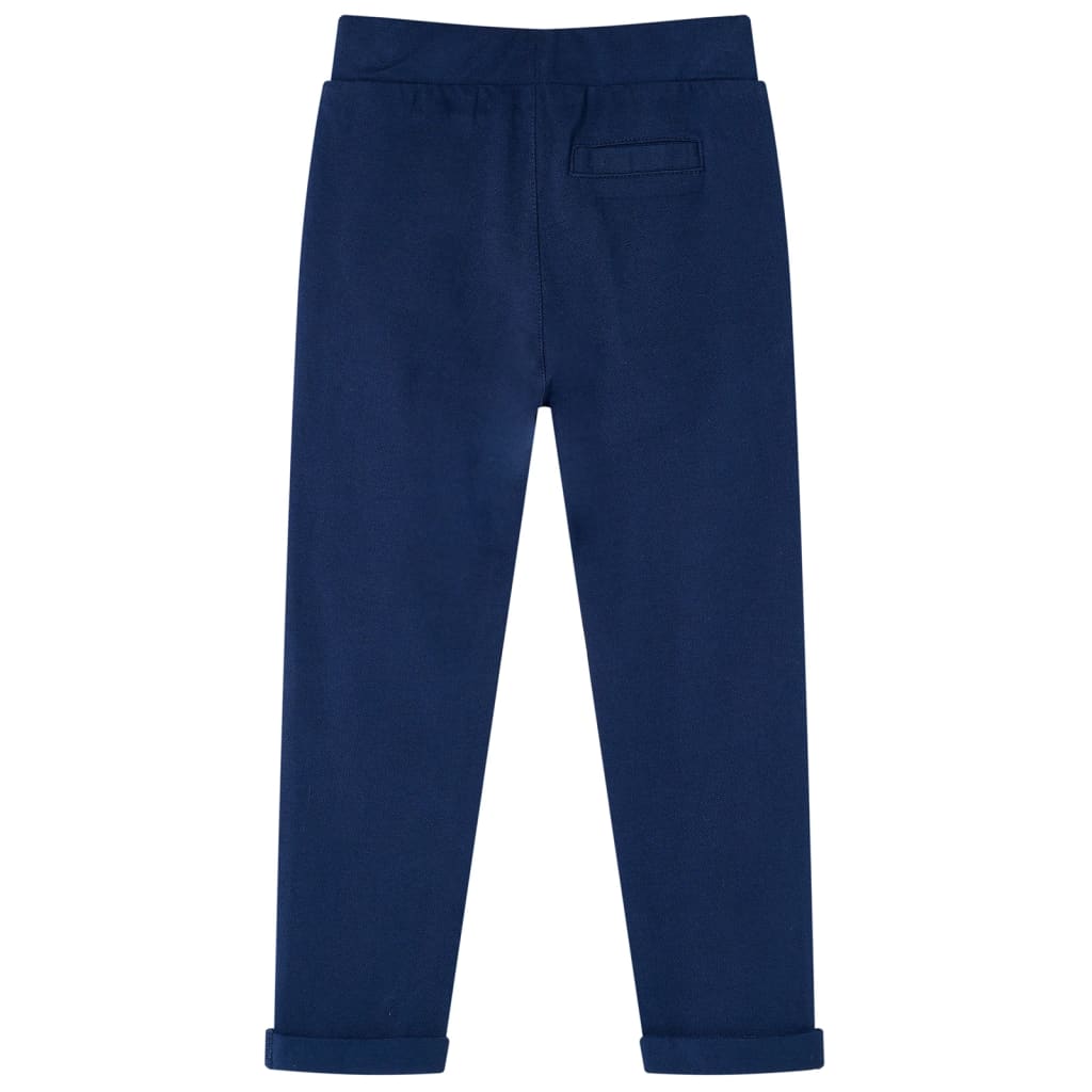 Children's trousers with drawstring, navy blue, 104