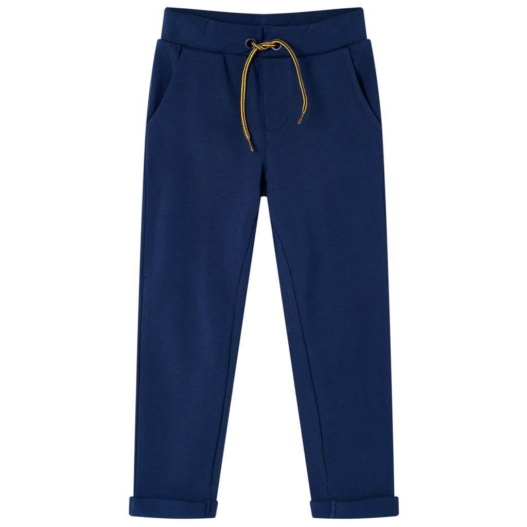 Children's trousers with drawstring, navy blue, 116