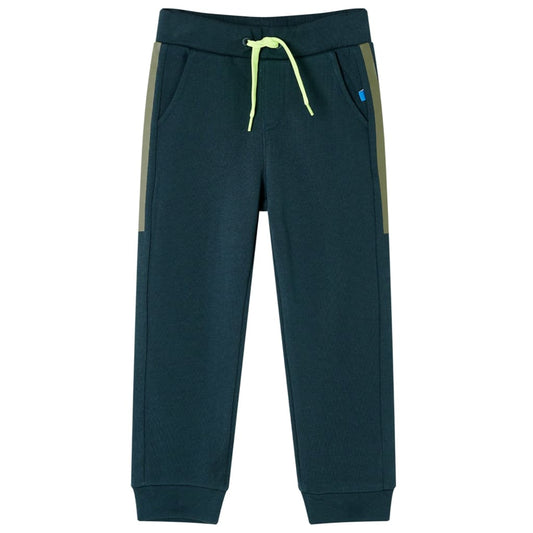 Children's sweatpants with drawstring, moss green, 104