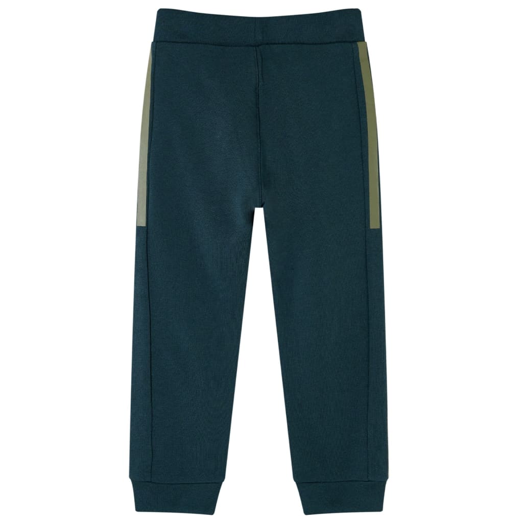 Children's sweatpants with drawstring, moss green, 104