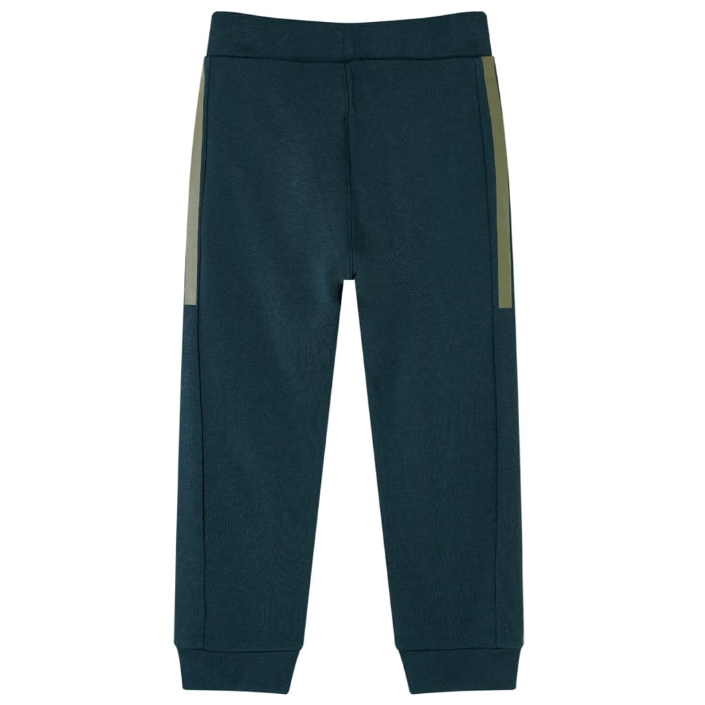 Children's sweatpants with drawstring, moss green, 116