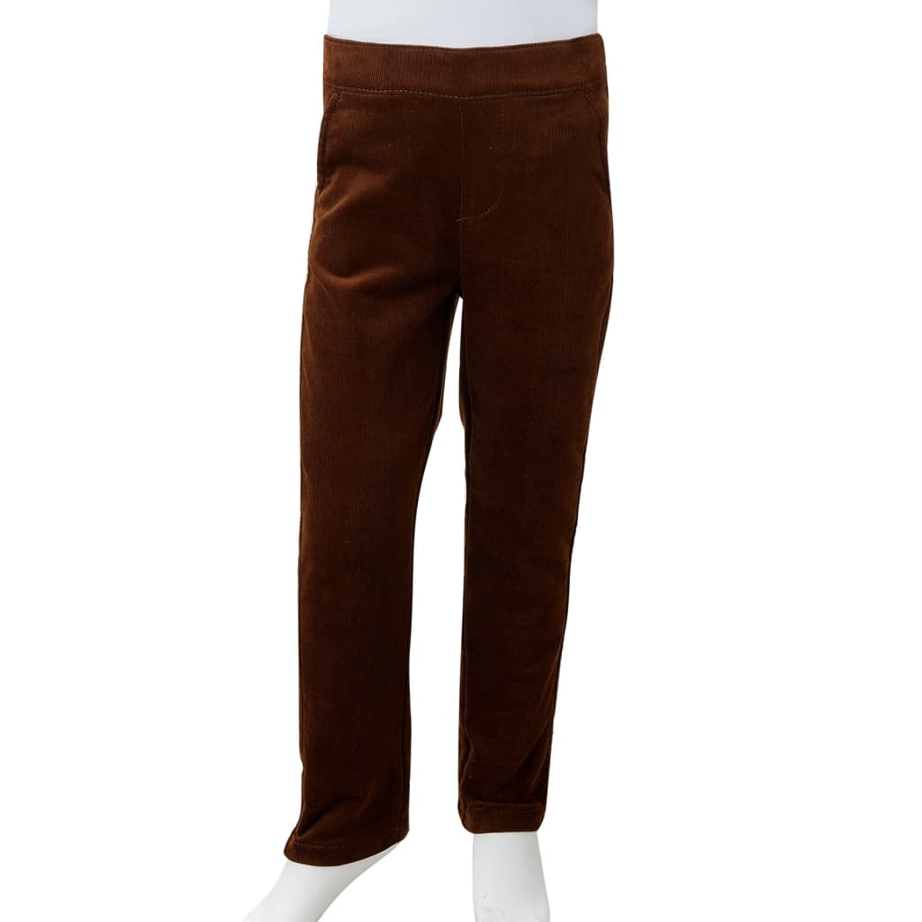 Children's trousers, cognac brown, 92