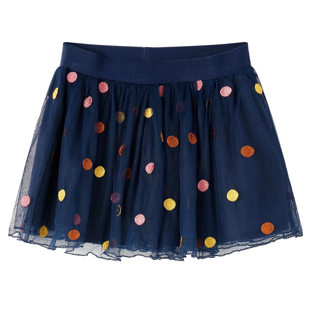 Children's tulle skirt, polka dots, navy blue, 92