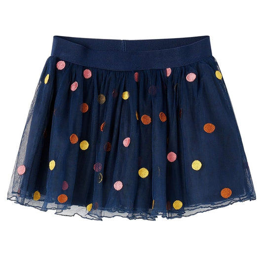 Children's tulle skirt, polka dots, navy blue, 92