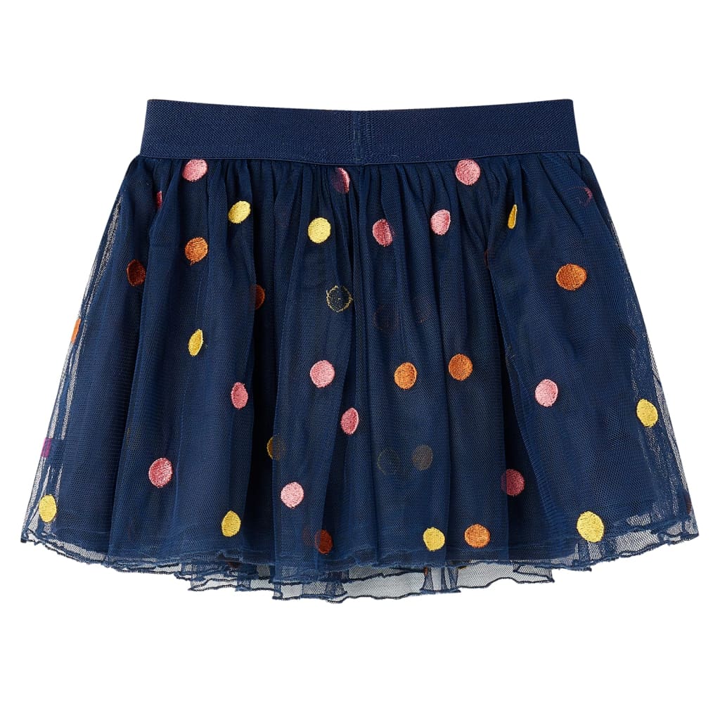 Children's tulle skirt, polka dots, navy blue, 92