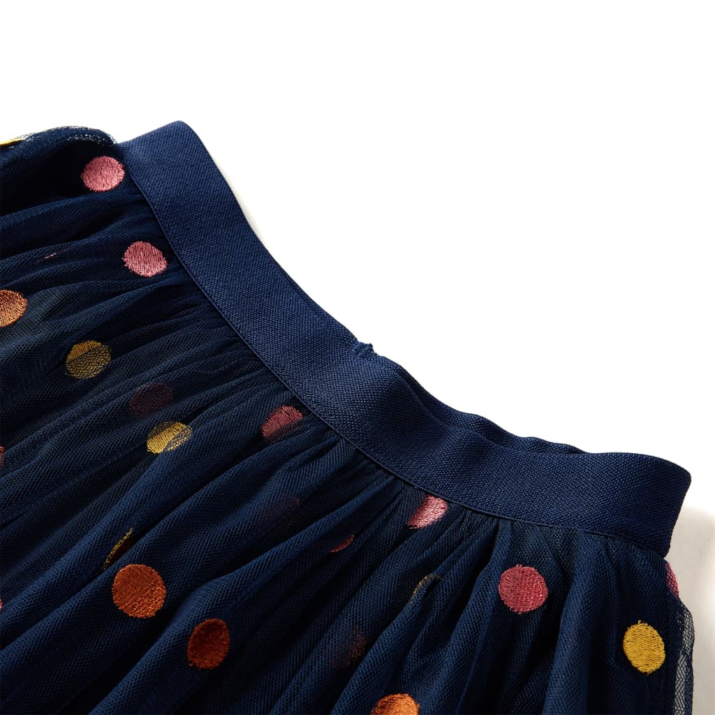 Children's tulle skirt, polka dots, navy blue, 92