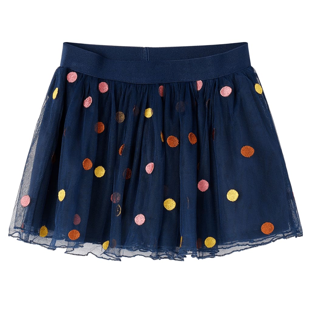 Children's tulle skirt, polka dots, navy blue, 104