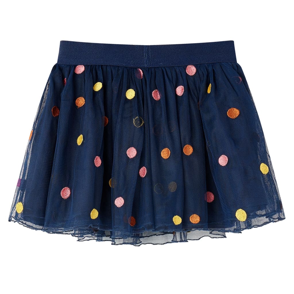 Children's tulle skirt, polka dots, navy blue, 104