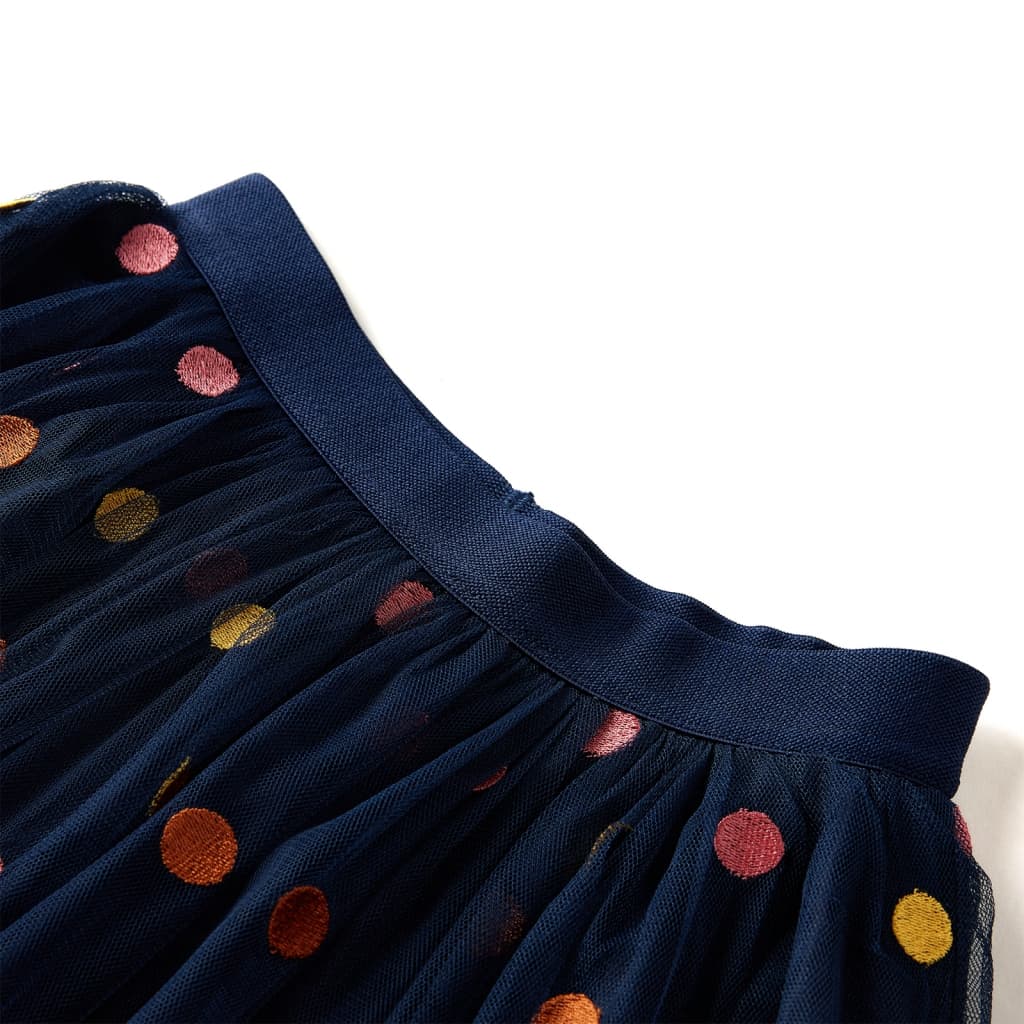 Children's tulle skirt, polka dots, navy blue, 104