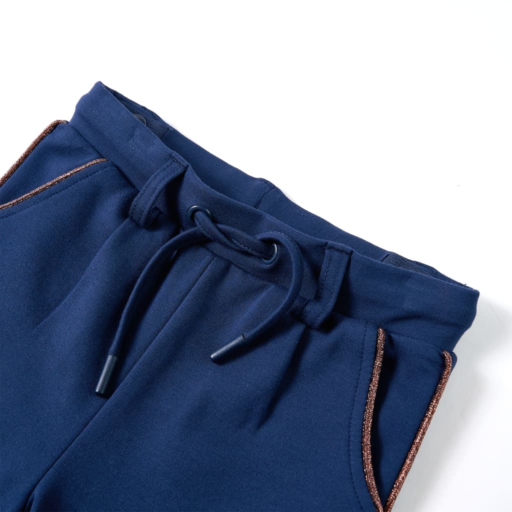 Children's trousers with drawstring, navy blue, 92