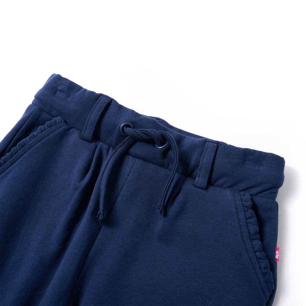 Children's trousers with drawstring, navy blue, 92