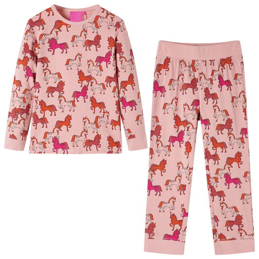 Children's pajamas, long sleeves, light pink, 104