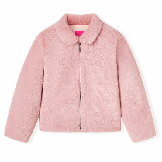 Children's faux fur coat, pink, 104