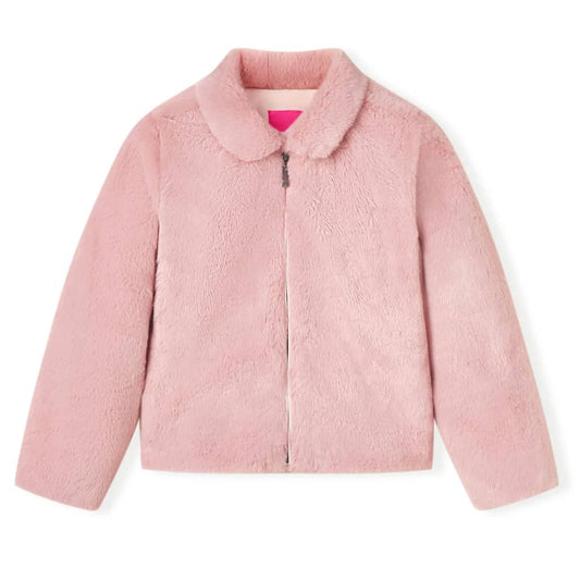 Children's faux fur coat, pink, 128