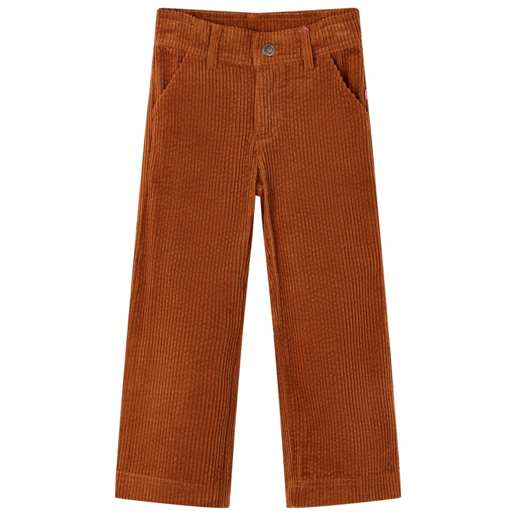 Children's corduroy trousers, cognac brown, 92