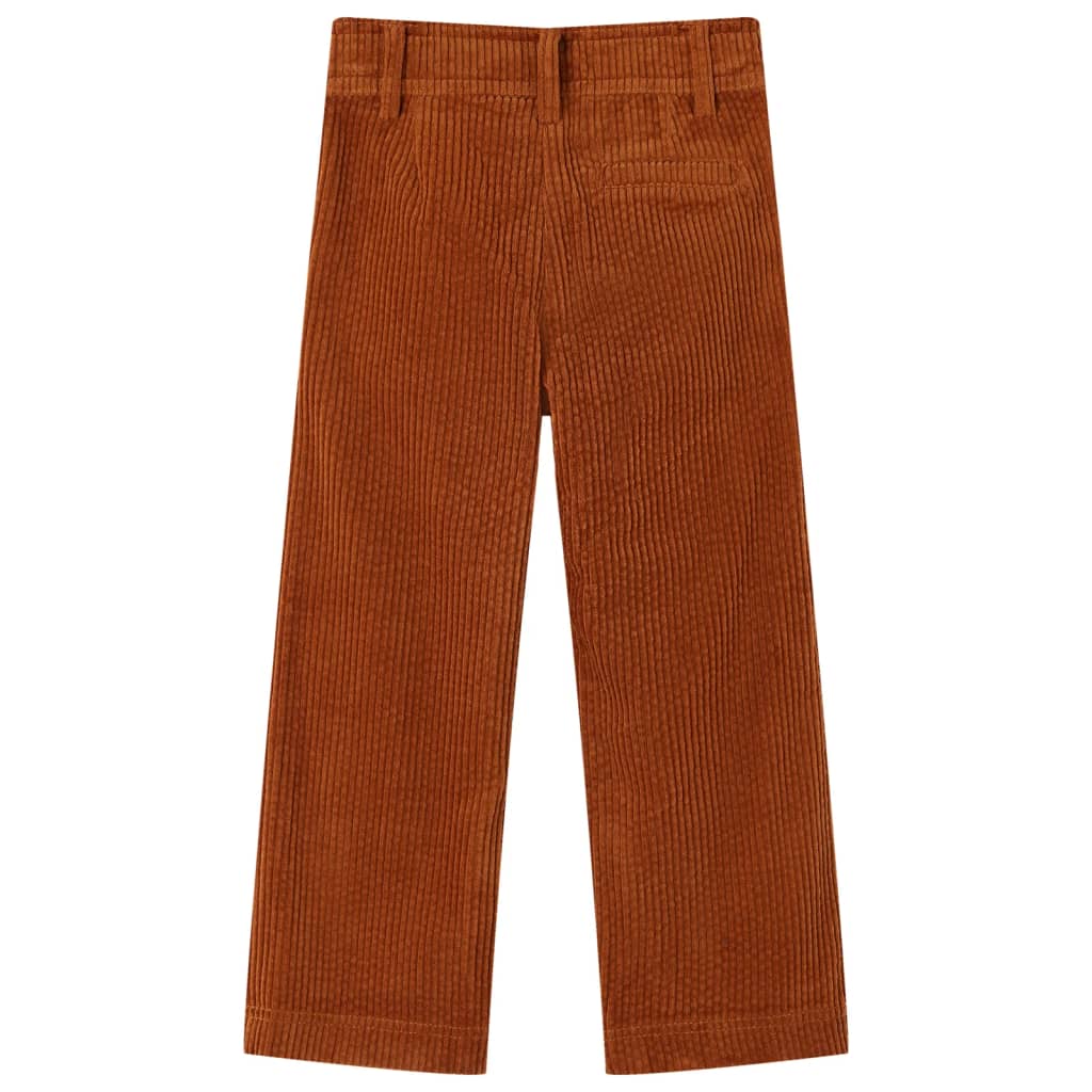 Children's corduroy trousers, cognac brown, 92