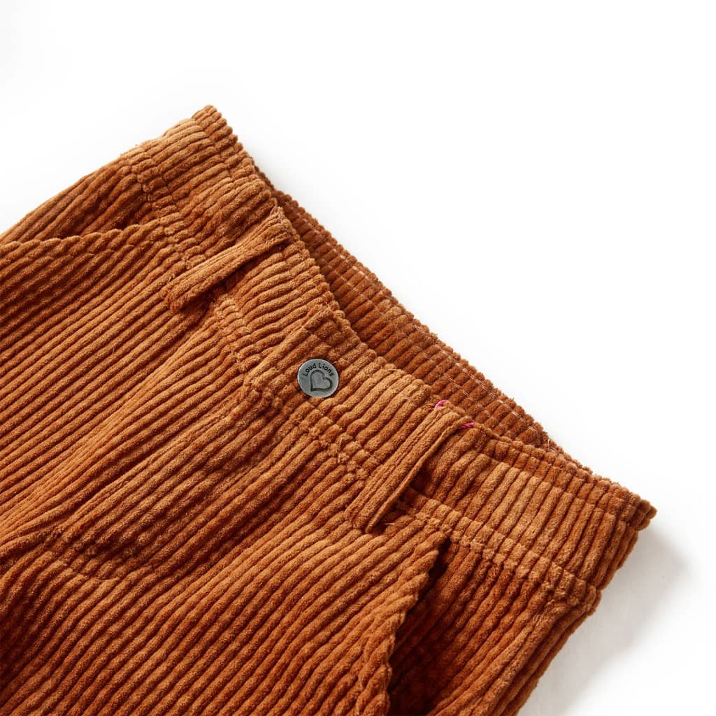 Children's corduroy trousers, cognac brown, 92