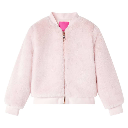 Children's jacket, faux fur, pastel pink, 104