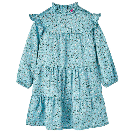 Long-sleeved children's dress, blue, 92