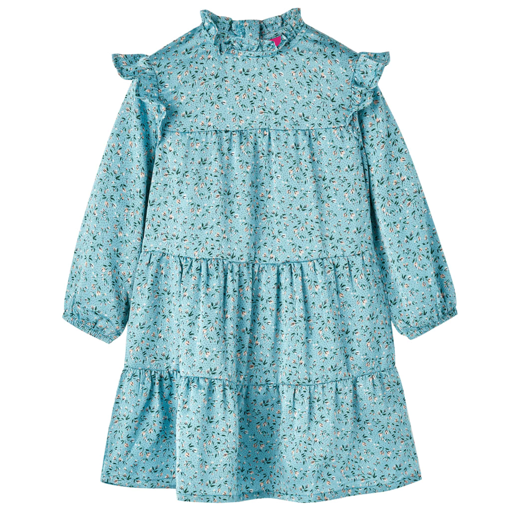 Long-sleeved children's dress, blue, 104