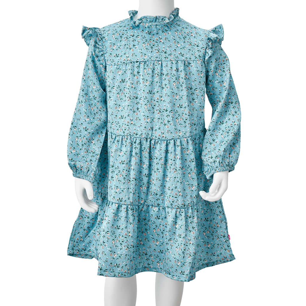 Long-sleeved children's dress, blue, 104