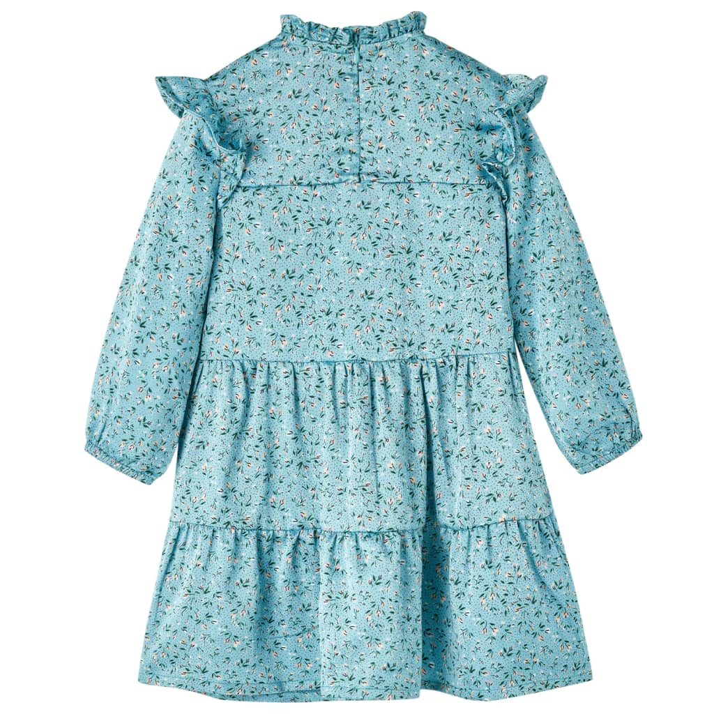 Long-sleeved children's dress, blue, 140