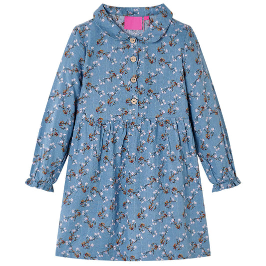 Long-sleeved children's dress, multi-colored, 104