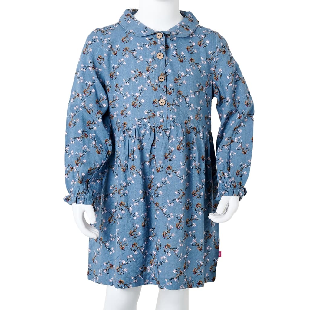 Long-sleeved children's dress, multi-colored, 116