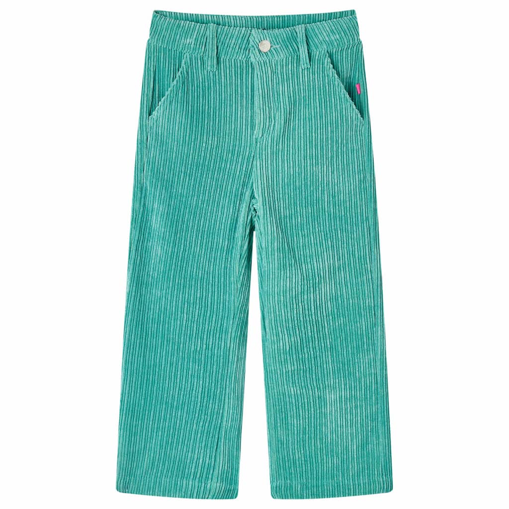 Children's corduroy pants, mint green, 92