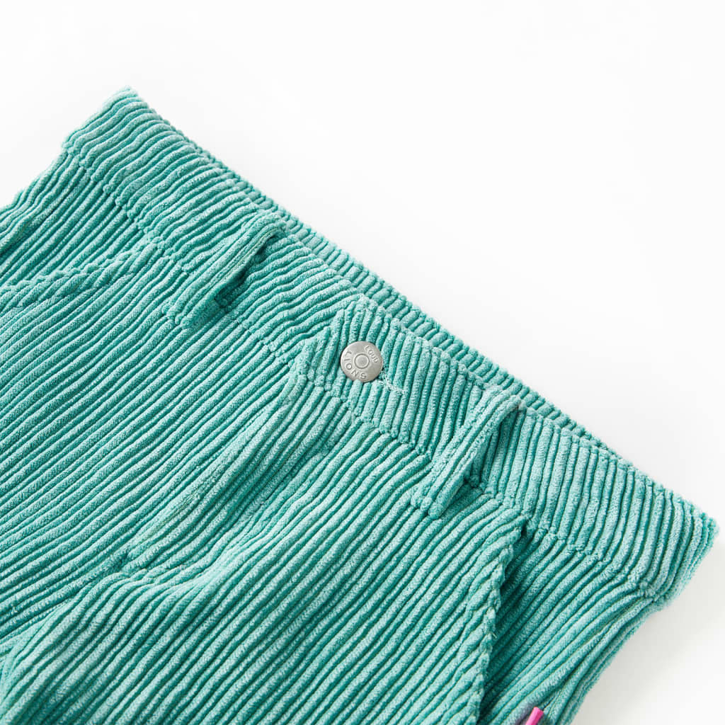 Children's corduroy pants, mint green, 92