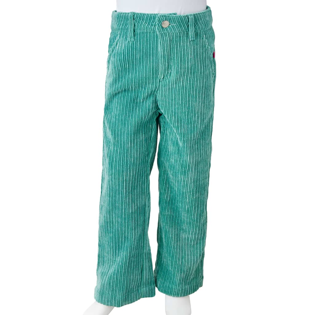 Children's corduroy pants, mint green, 92