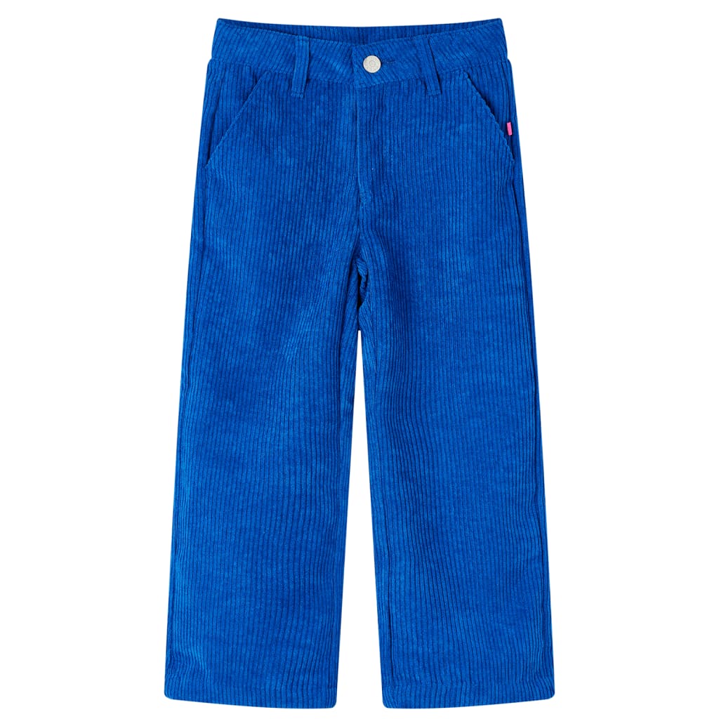 Children's corduroy pants, cobalt blue, 92