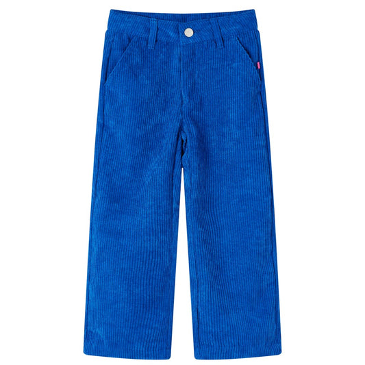 Children's corduroy pants, cobalt blue, 92