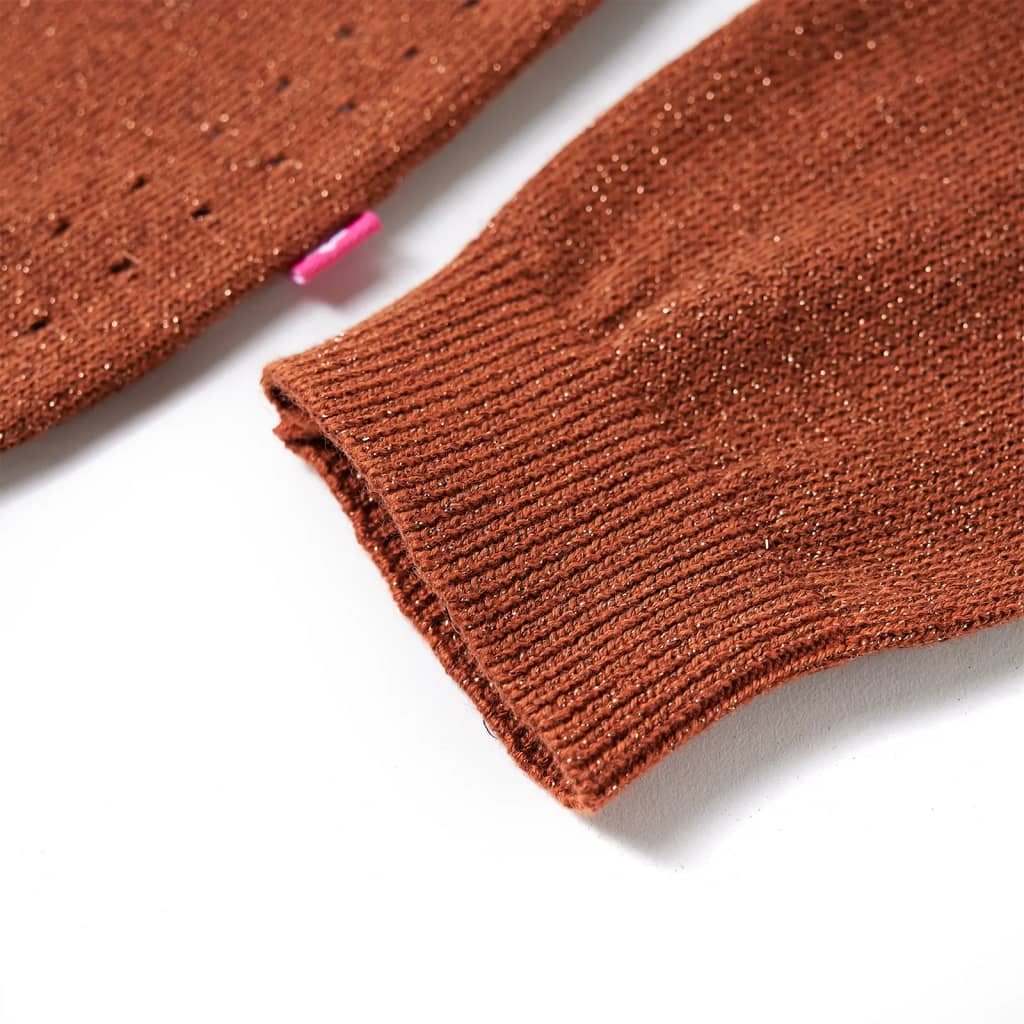 Children's cardigan, knitted, cognac brown, 104