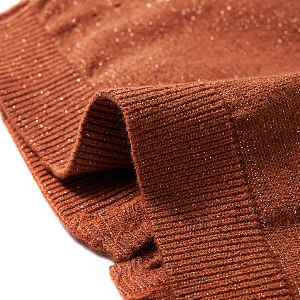 Children's cardigan, knitted, cognac brown, 104