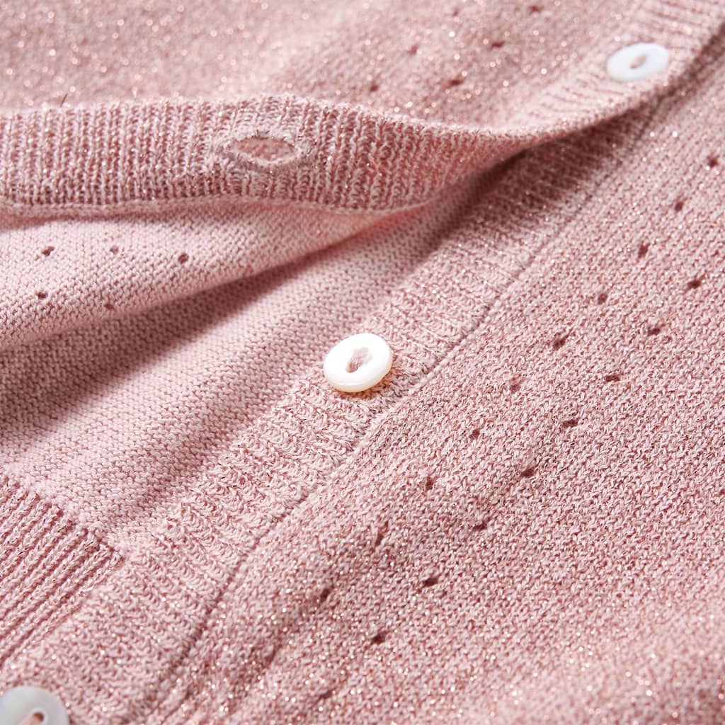 Children's cardigan, knitted, soft pink, 104