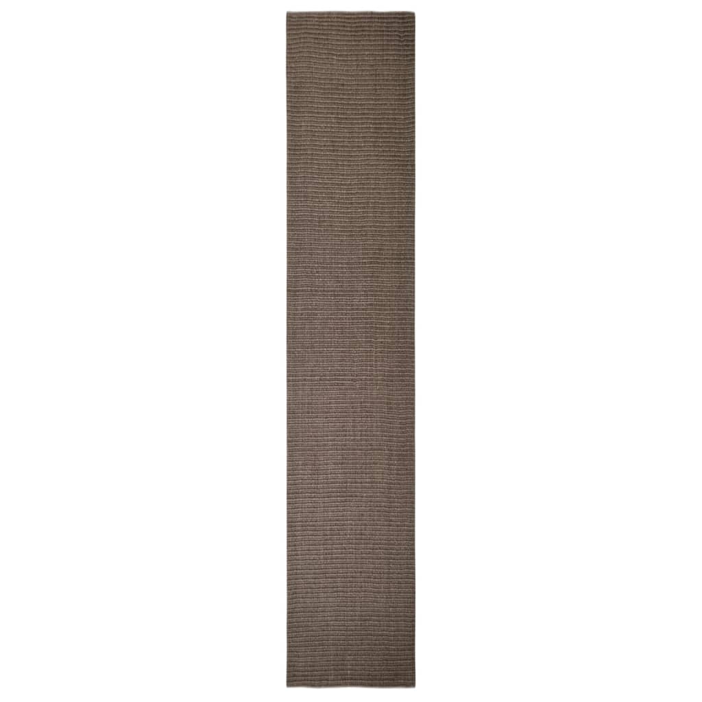 Sisal rug for scratching post, brown, 66 x 350 cm