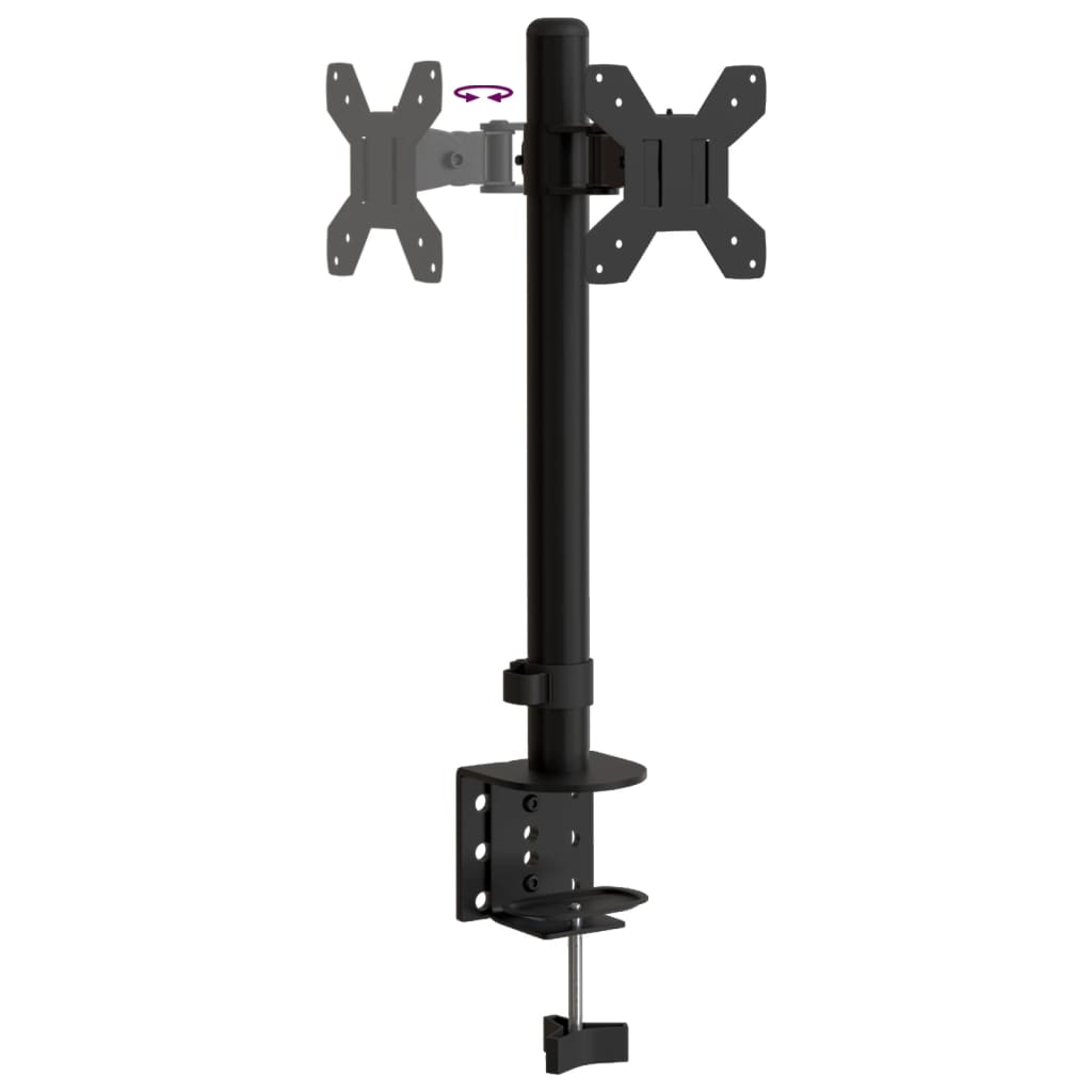 monitor mount black steel VESA 75/100 mm