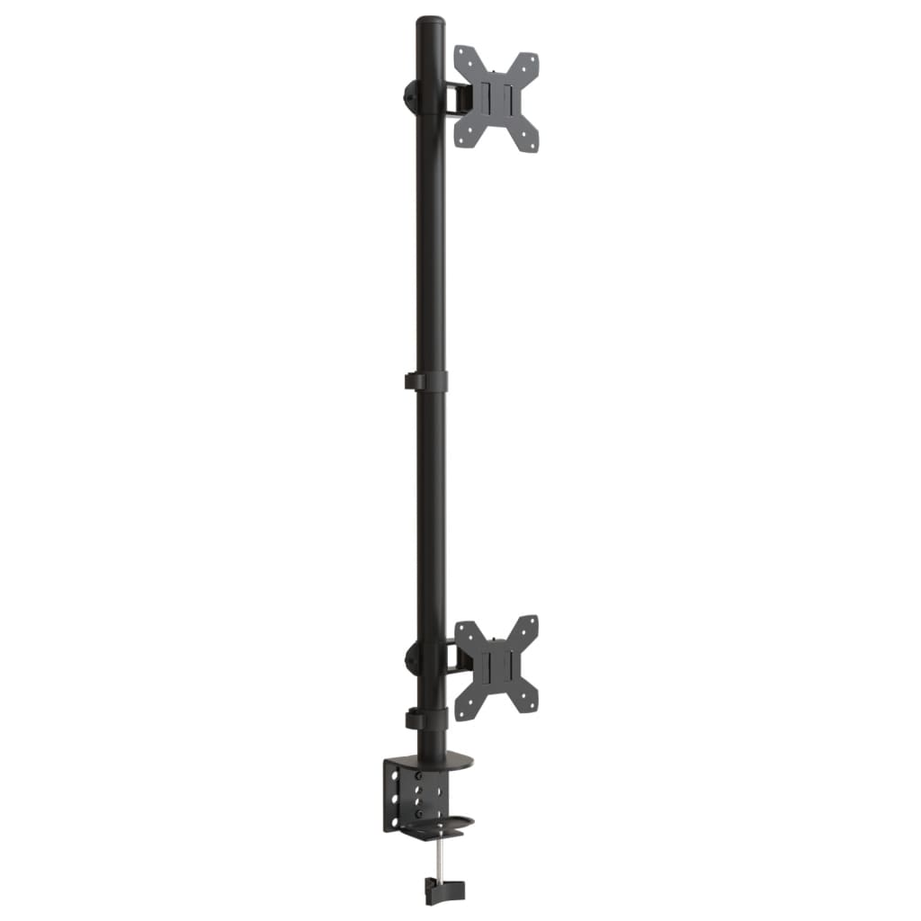 dual monitor stand, black, steel VESA 75/100 mm