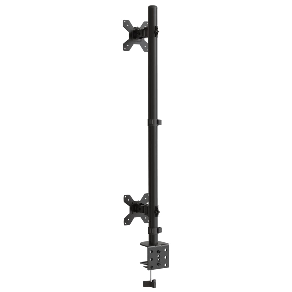 dual monitor stand, black, steel VESA 75/100 mm