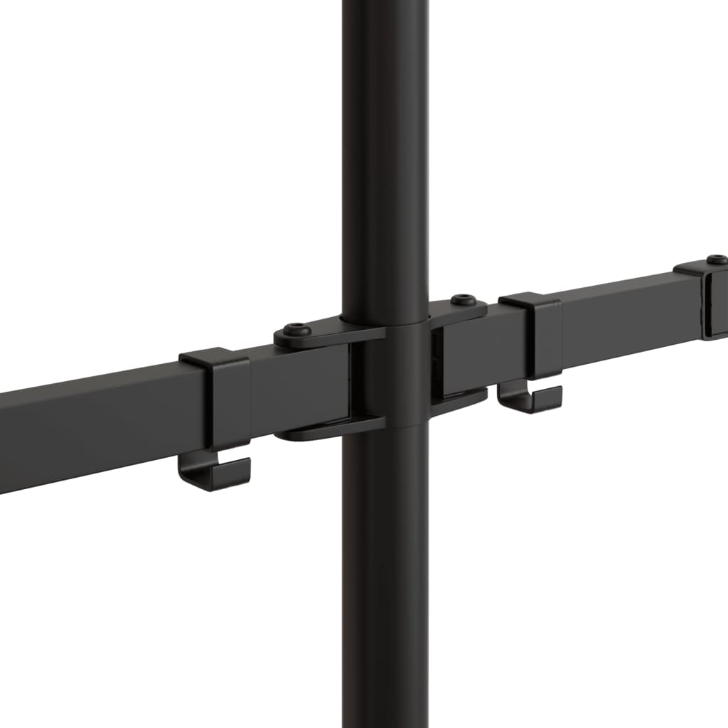 dual monitor stand, black, steel VESA 75/100 mm