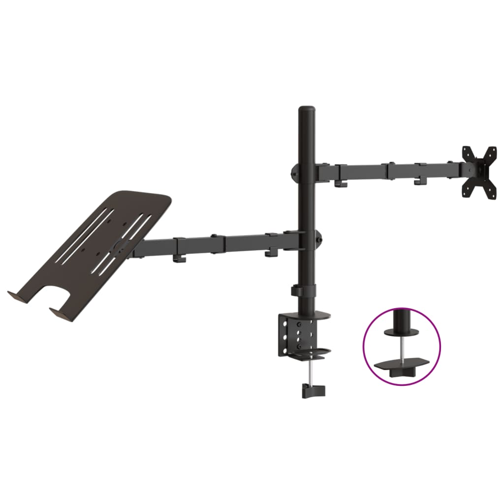 monitor mount black steel VESA 75/100 mm