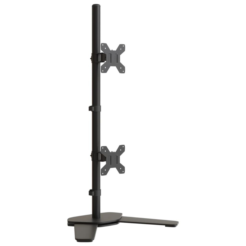 dual monitor stand, black, steel VESA 75/100 mm