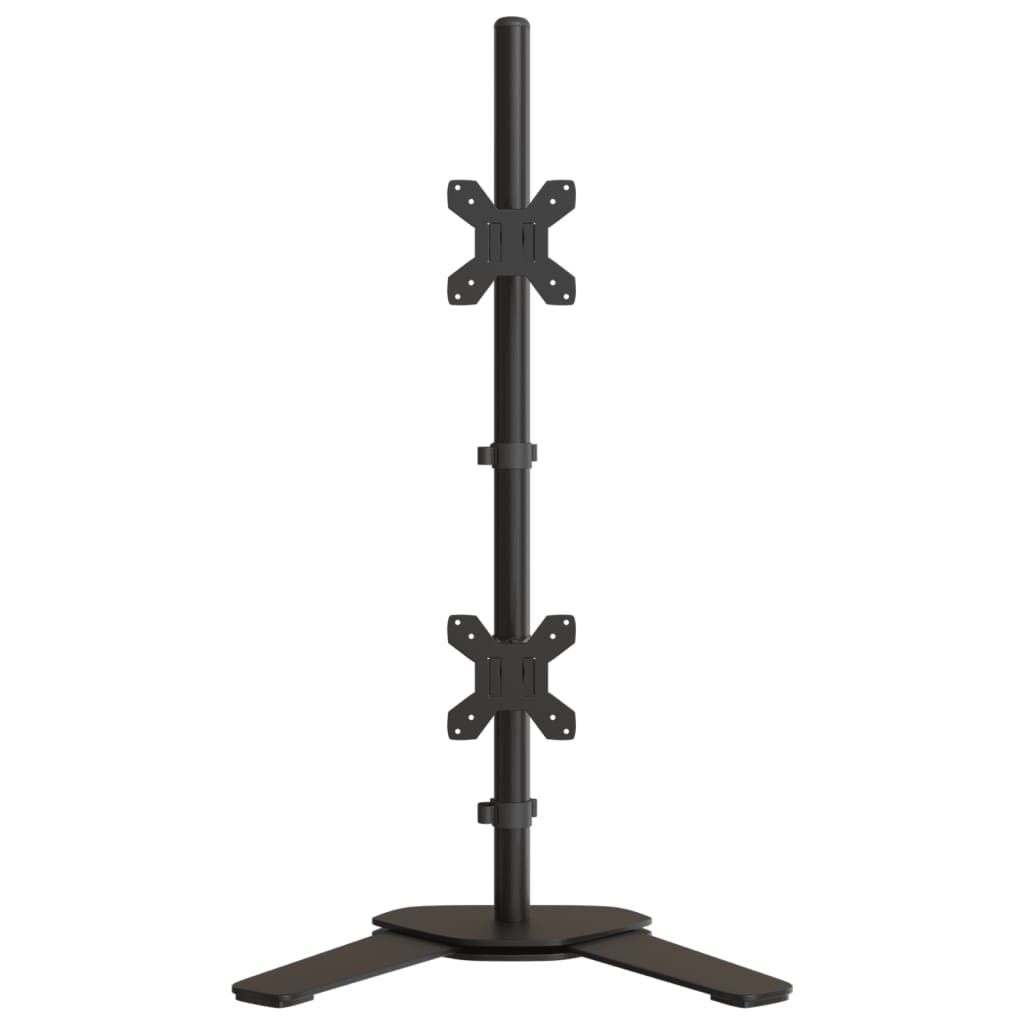 dual monitor stand, black, steel VESA 75/100 mm