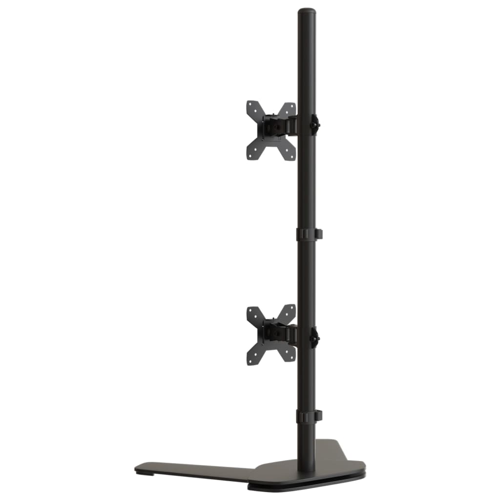 dual monitor stand, black, steel VESA 75/100 mm