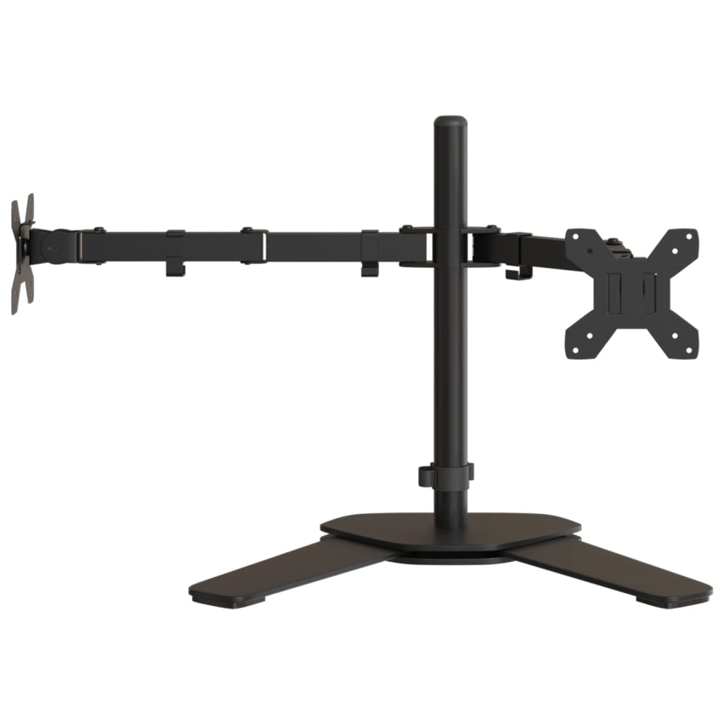 dual monitor stand, black, steel VESA 75/100 mm