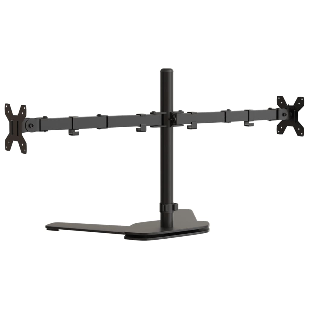 dual monitor stand, black, steel VESA 75/100 mm