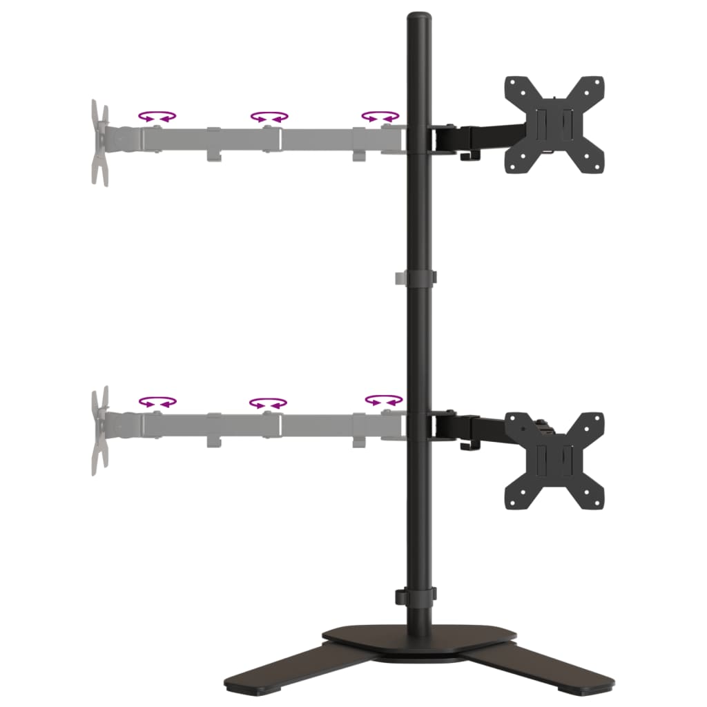 monitor mount black steel VESA 75/100 mm