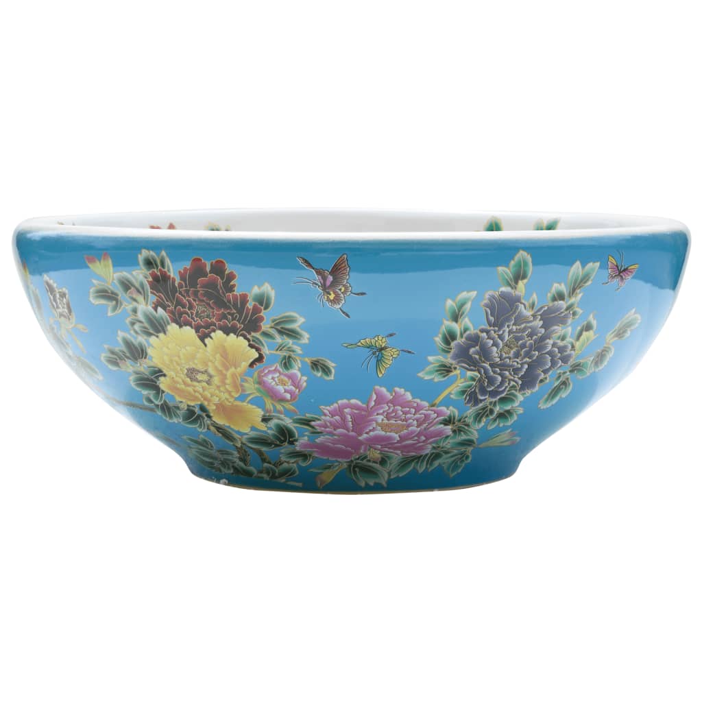 countertop sink, multi-colored, round, Φ41x14 cm, ceramic