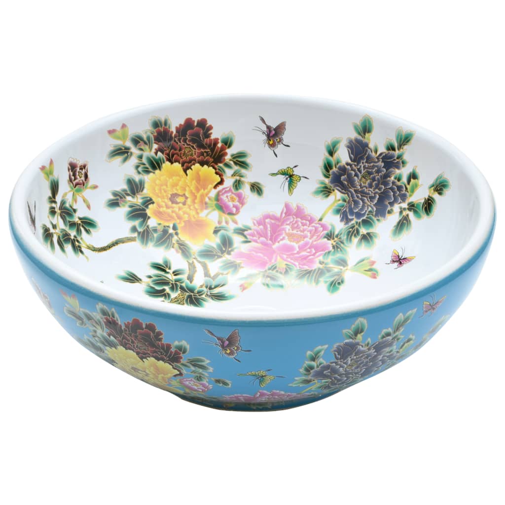 countertop sink, multi-colored, round, Φ41x14 cm, ceramic